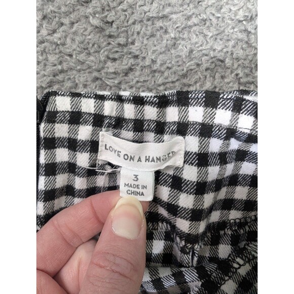 Love On A Hanger Black White Gingham Check Mini Pencil Skirt Size 3 Stretch 25W - Picture 7 of 9